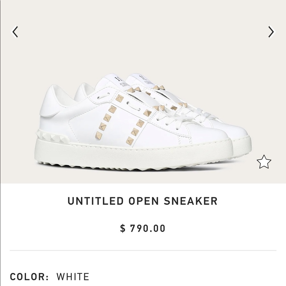 Valentino Garavani Untitled Open low-top sneakers, near new size 39
